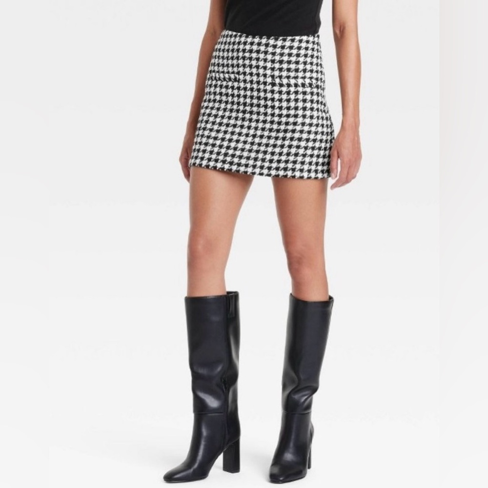 A New Day Herringbone Mini Skirt